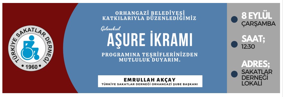 TÜRKİYE SAKATLAR DERNEĞİNDEN AŞURE İKRAMI  