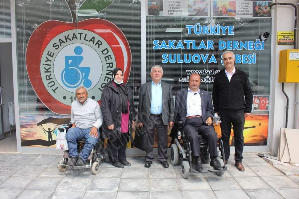  TÜRKİYE SAKATLAR DERNEĞİ GENEL BAŞKANI BOYRAZ, SULUOVA ŞUBESİNİ ZİYARET ETTİ.